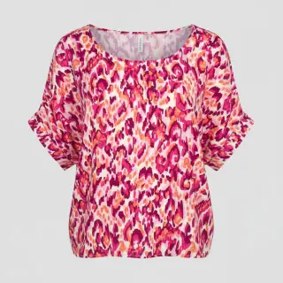 Viscose STRETCH Ikat fuchsia