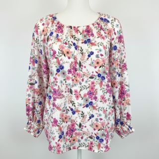 Viscose LUREX Tossed flowers white digital print