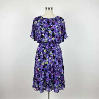Viscose LUREX Dark night flowers digital print