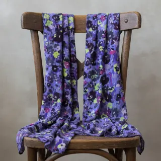Viscose LUREX Dark night flowers digital print