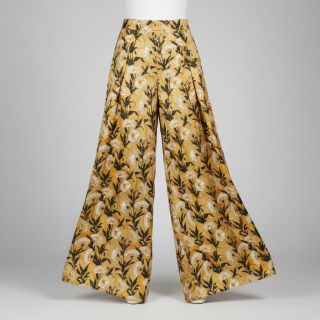 Viscose LUREX White flowers ecru digital print