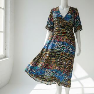 Viscose Dimulti blue digital print