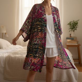 Viscose Dimulti red digital print