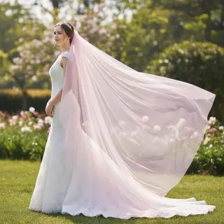 Tulle netting light pink 160 cm