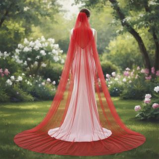 Tulle netting red 160 cm