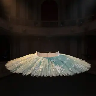 Tulle netting Crystal old green