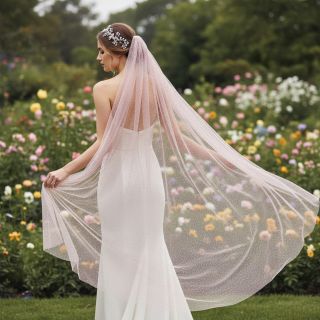 Tulle netting ROYAL SPARKLE old blush gold