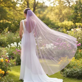 Tulle netting ROYAL SPARKLE dark lilac gold