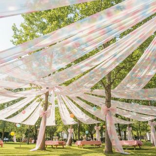 Tulle netting Rainbow design H