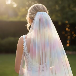 Tulle netting Rainbow design H