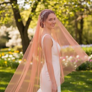 Tulle netting salmon 160 cm