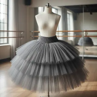 Tulle netting dark grey 160 cm