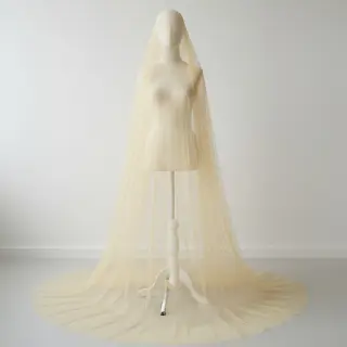 Tulle netting light yellow 160 cm