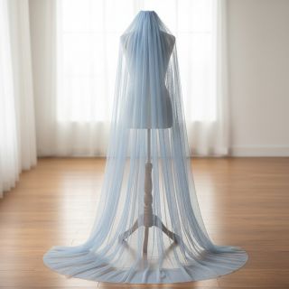 Tulle netting baby blue 160 cm
