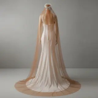 Tulle netting cognac 160 cm