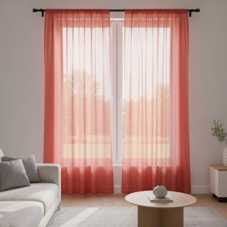 Tulle netting ROYAL SPARKLE red silver