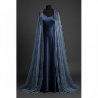 Tulle netting ROYAL SPARKLE jeans silver