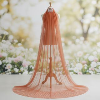 Tulle netting ROYAL SPARKLE rust gold