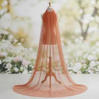Tulle netting ROYAL SPARKLE rust gold