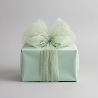 Tulle netting ROYAL SPARKLE mint gold