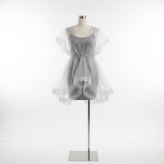 Tulle netting ROYAL SPARKLE grey silver