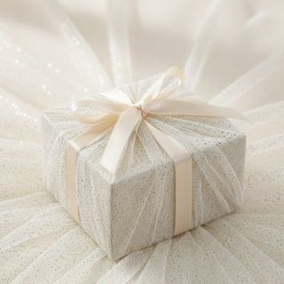 Tulle netting ROYAL SPARKLE white gold