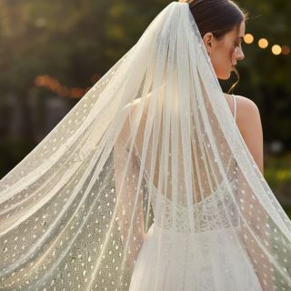 Tulle netting DOT ecru