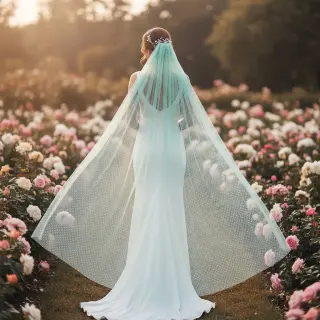 Tulle netting DOT light mint