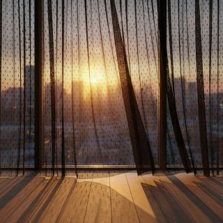 Tulle netting DOT black