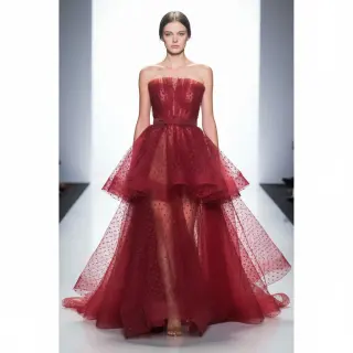 Tulle netting SPOT bordeaux