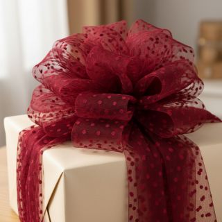 Tulle netting SPOT bordeaux