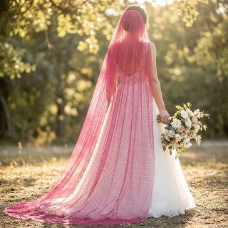 Tulle netting SPOT dark fuchsia