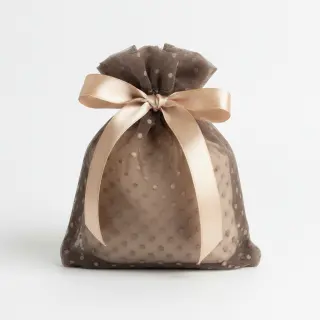Tulle netting SPOT dark taupe