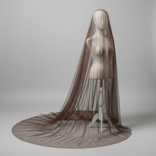 Tulle netting chocolate 160 cm