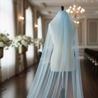 Tulle netting light blue 160 cm