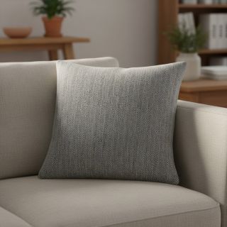 Linen cotton Fishbone black