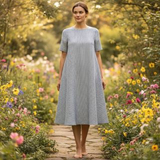 Linen cotton Lira mini stripe jeans