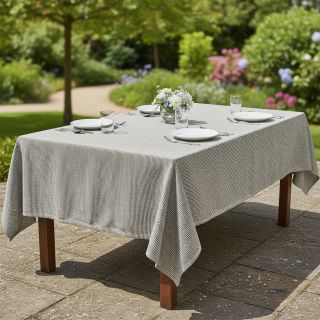 Linen cotton Lira mini stripe black