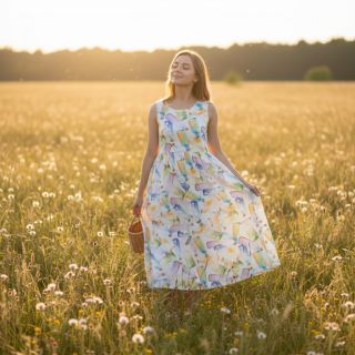 Linen cotton Bottles digital print