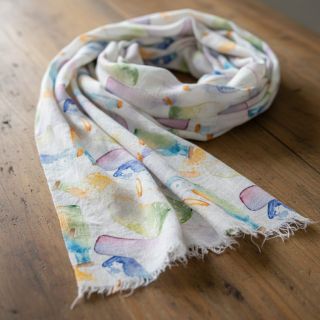 Linen cotton Bottles digital print