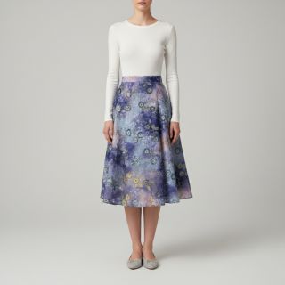 Cotton fabric TIE DYE EMBROIDERY Poppy design T