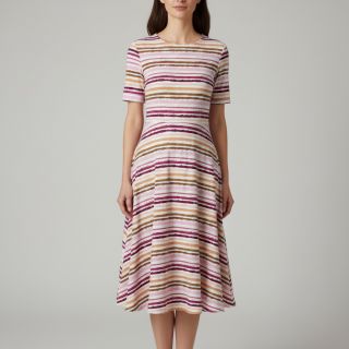 Cotton fabric Small stripes Snoozy old pink