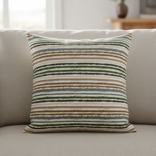 Cotton fabric Small stripes Snoozy old green