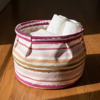 Cotton fabric Big stripes Snoozy old pink