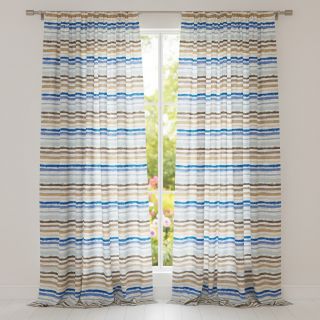 Cotton fabric Big stripes Snoozy old blue