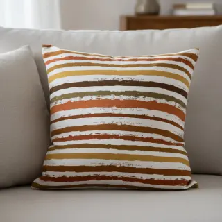 Cotton fabric Big stripes Snoozy brick