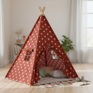 Cotton fabric Stars terra