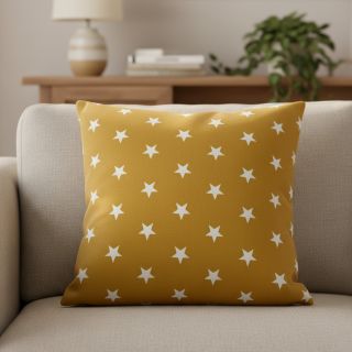 Cotton fabric  Stars ochre