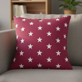 Cotton fabric Stars cerise