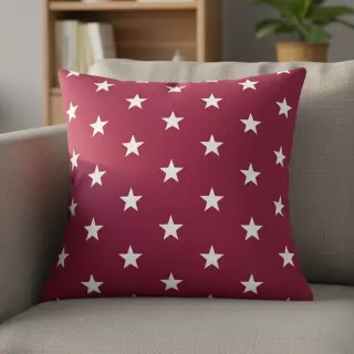 Cotton fabric Stars cerise